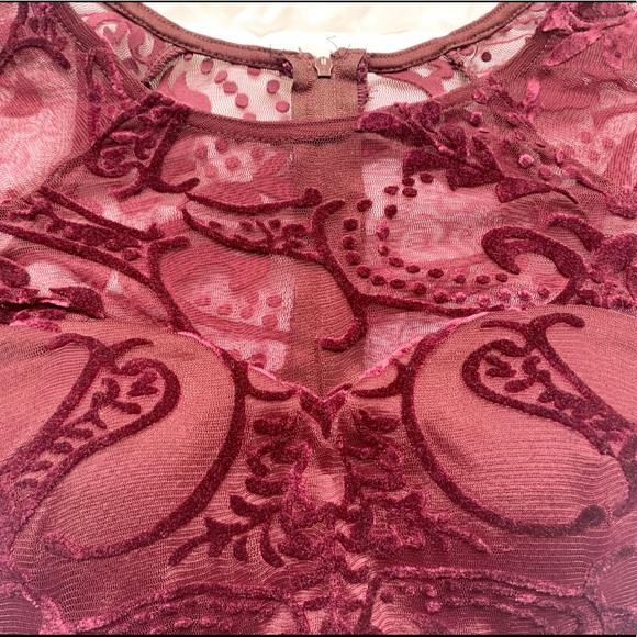 JC Penny Two Piece Maroon Formal Dress - Picture 6 of 11